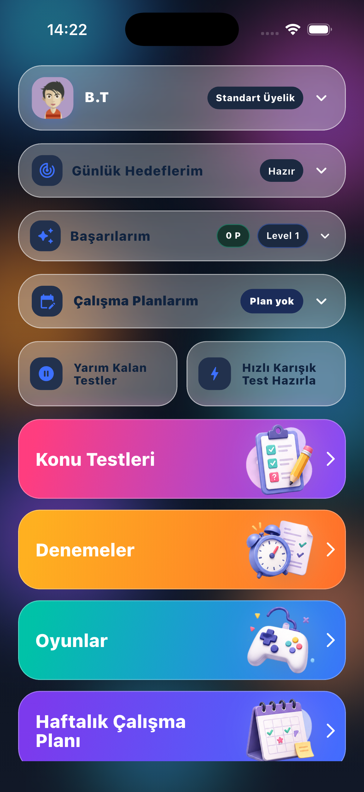Tarih Master ana ekranı